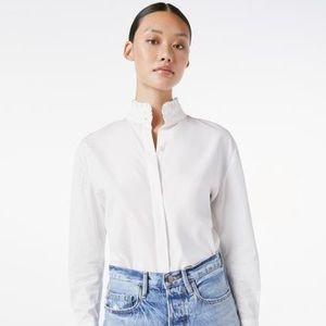 Frame Ruffle Neck Button Down